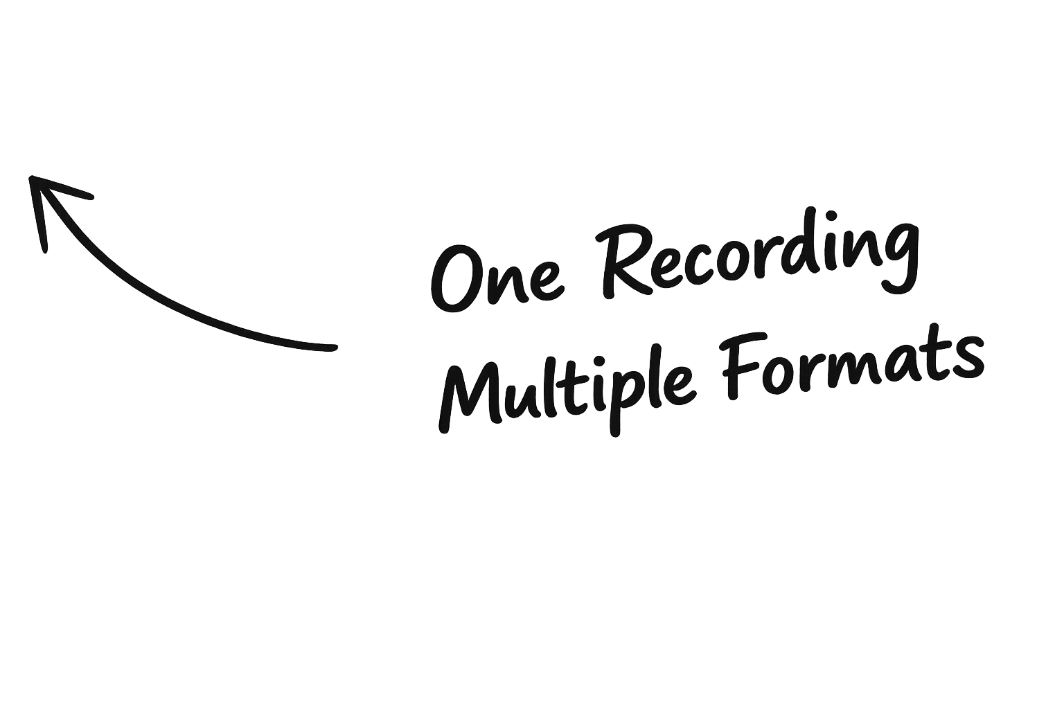 One Recording Multiple Formats